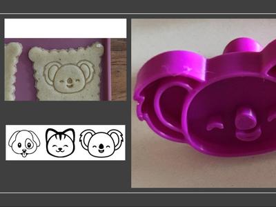 Stamping Cookie cutter animal heads 