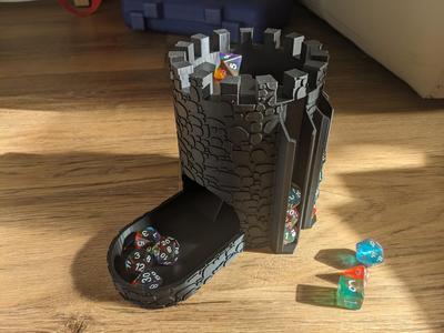 Dice Tower with Storage Slots