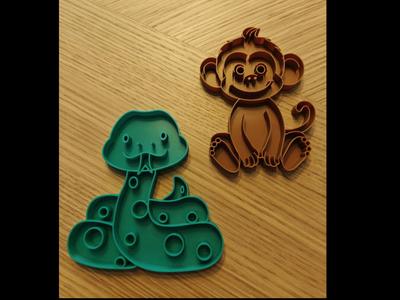 Montessori sensory Snake and Monkey