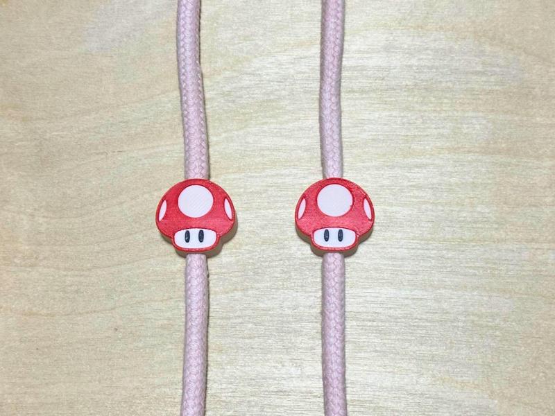 Mario Mushroom Drawstring Beads