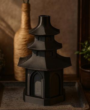 Pagoda Vase – Architectural Elegance Meets Minimalist Design