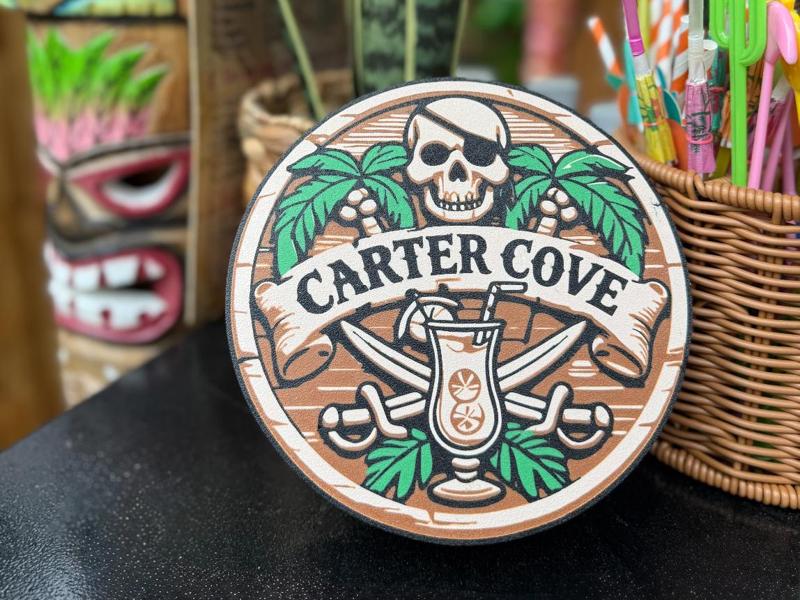 Tiki bar sign - pirate theme bar lightbox