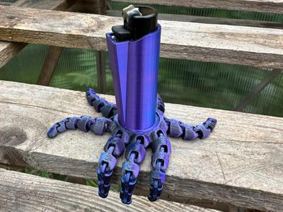 Fidget Spinning Octopus Clipper Case Articulated