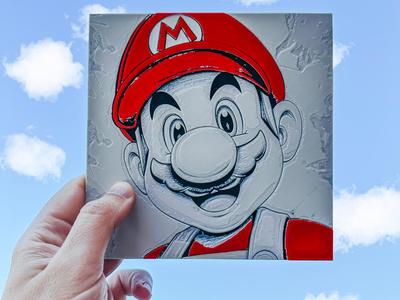 Super Mario happy Portrait hueforge  AMS /No AMS 