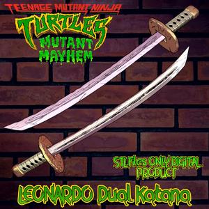 LEONARDO DUAL KATANA TEENAGE MUTANT NINJA TURTLES TOTAL MAYHEM