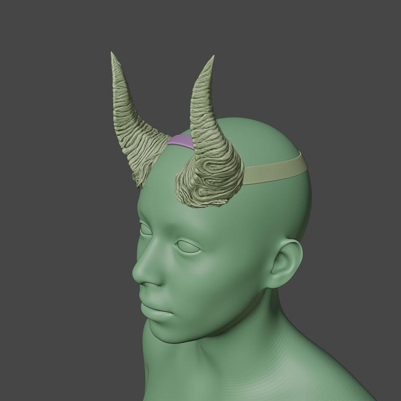 FANTASY MALBOLGE SPIRES HORNS SET BALDURS GATE 3