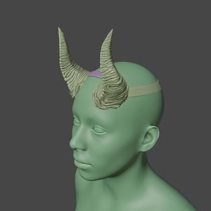 FANTASY MALBOLGE SPIRES HORNS SET BALDURS GATE 3