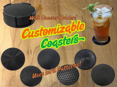 Customizable Stylish Coasters Using Infill
