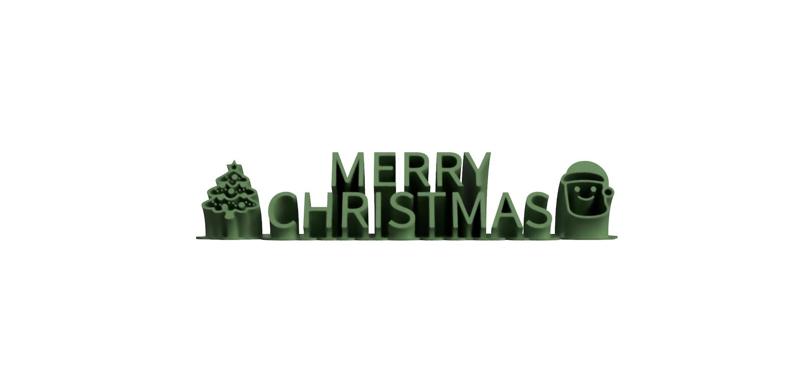 Merry Christmas Name Plate