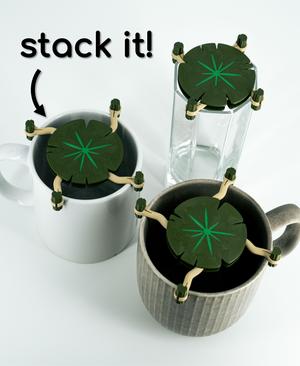 Mug Stacker Lily Pad 3D Printable STL | Organize your Drinkware with “Lilia”