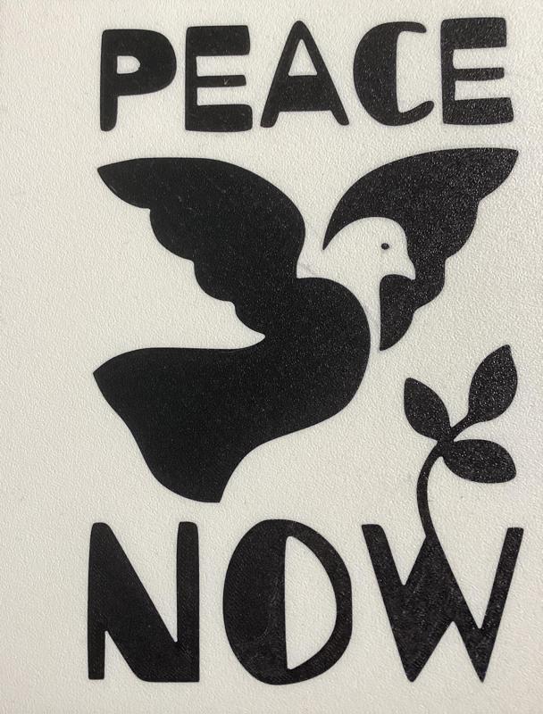 Peace Now sign