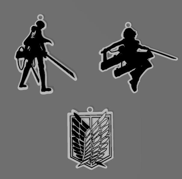 SHINGEKI NO KYOHIN KEYCHAIN COMBO