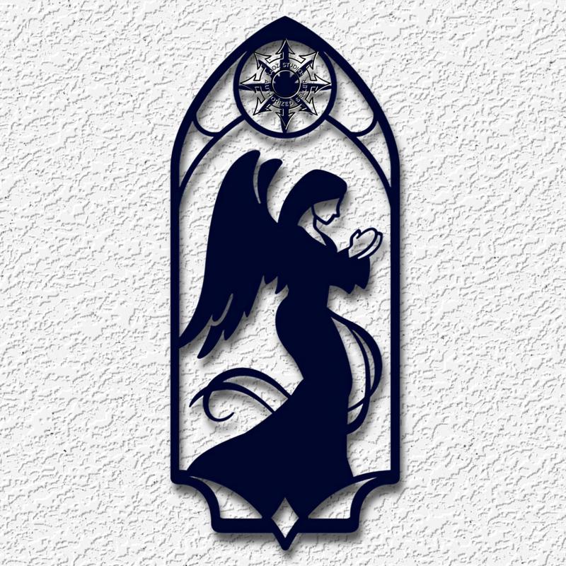 angel in the window wall art church decor
