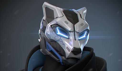 Neo Wolf - cosplay sci-fi mask - digital STL file for 3Dprinting