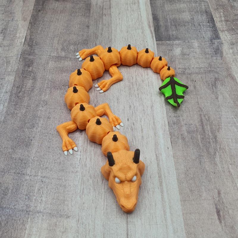Pumpkin Dragon Flexi Articulated Print in Place