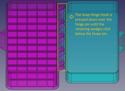 .280 AI, Spring Latch, Snap Hinge Modular Ammo Box