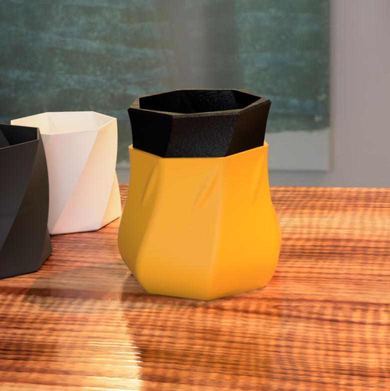 Dual Color Twisting Vase V2 (for single extruder machines)