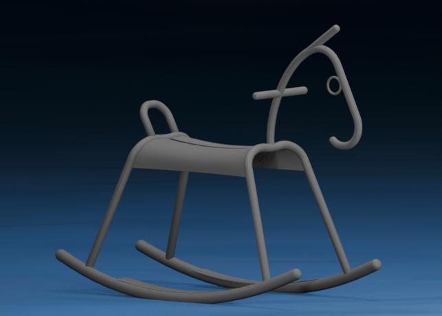 Modern Iron Rocking Horse