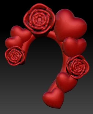 Hearts-n-Roses Ear Cuff - Valentine's