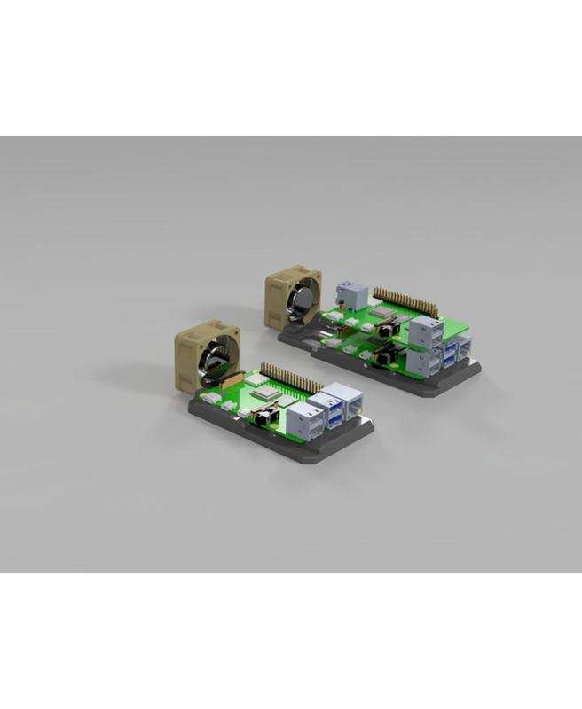 RPi Mount + 4010 Axial Fan and Waveshare USB Support