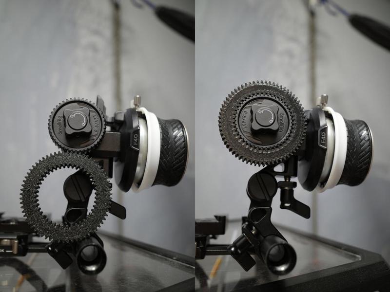 Step-up attachment for follow focus gear (43T to 65T)