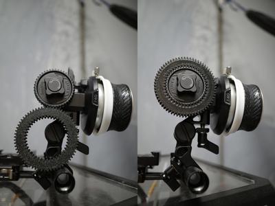Step-up attachment for follow focus gear (43T to 65T)