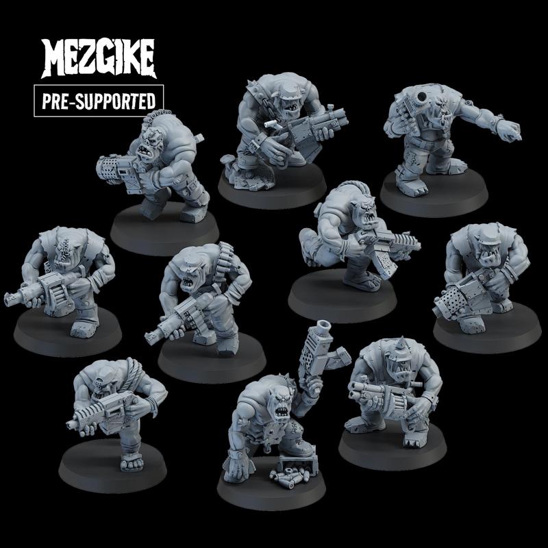 Orc shoota gruntz multi-part set (pre-supported)