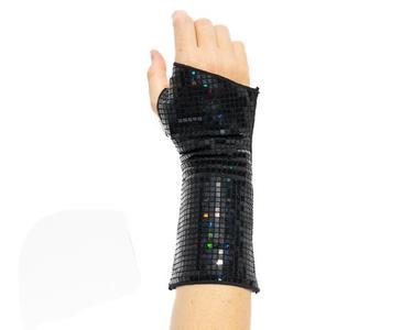 Long fingerless gloves