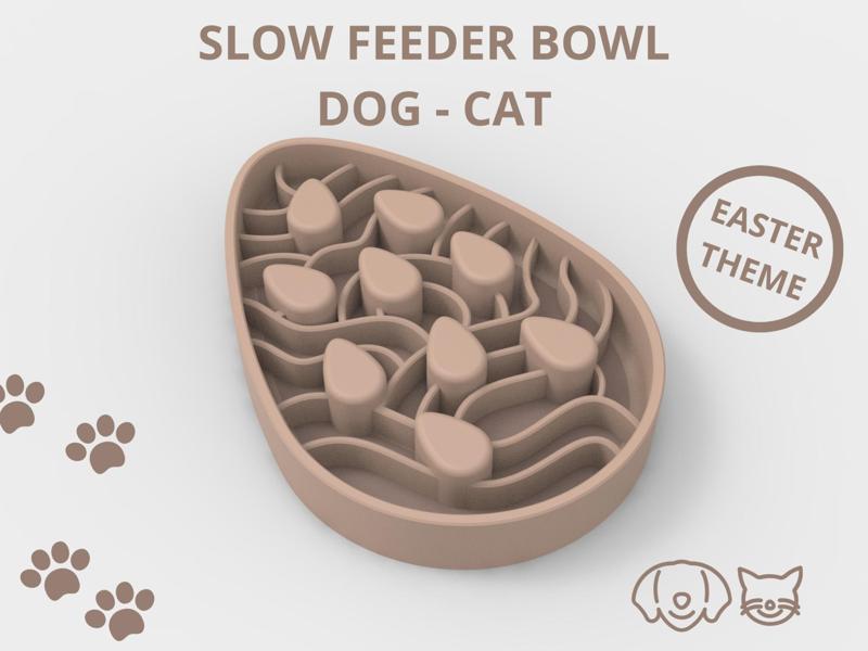 Slow Feeder Bowl Dog - Cat | Easter Theme