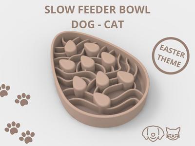 Slow Feeder Bowl Dog - Cat | Easter Theme