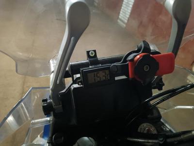 Motorcycle temperature sensor holder