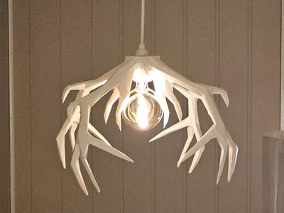 Deer antler low poly ceiling lamp