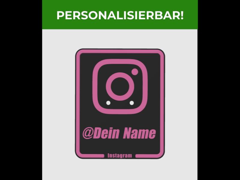 Custom Instagram License Plate for Moped