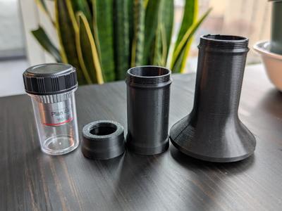 Sony E-mount to microscope lens adapter