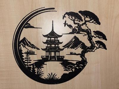 Japanese Landscape Wall Decor