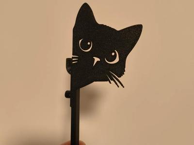 Key Holder – Cat Peeking – Compatible with 6x16mm Round Hole Pegboard
