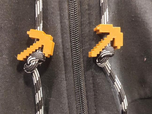 Minecraft Pickaxe Hoodie Drawstring Beads