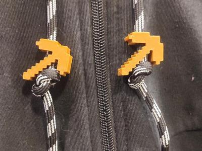 Minecraft Pickaxe Hoodie Drawstring Beads