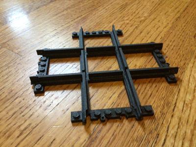 lego train track intersection