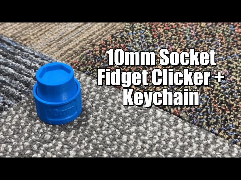 10mm Socket Fidget Clicker + Keychain