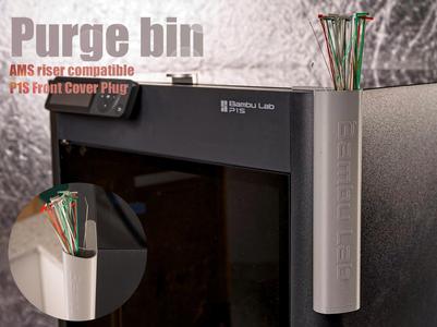 Purge strip bin for Bambu P1S AMS raiser compatibility