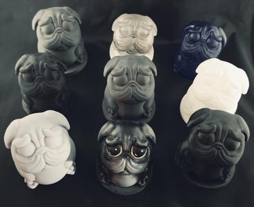 DoggyPop Pug Idol statue