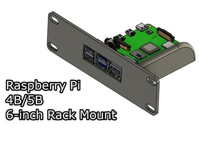 Raspberry Pi 3B/4B/5B 6-inch Rack Mount