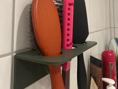 Wall-Mounted Hairbrush Holder – 2&3 Slot Versions