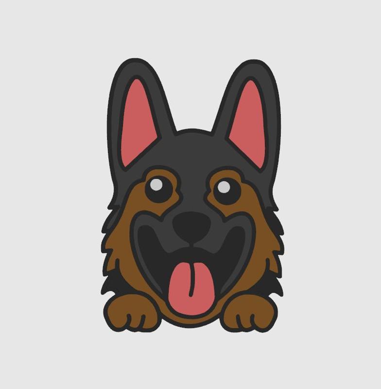 Cute German Shepherd keychain