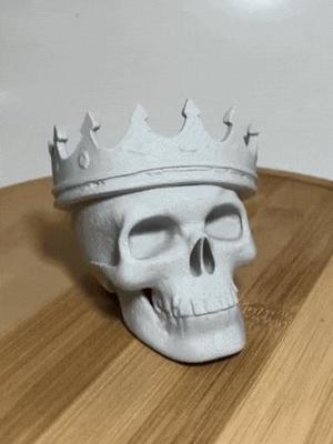 Regal Skull with Crown