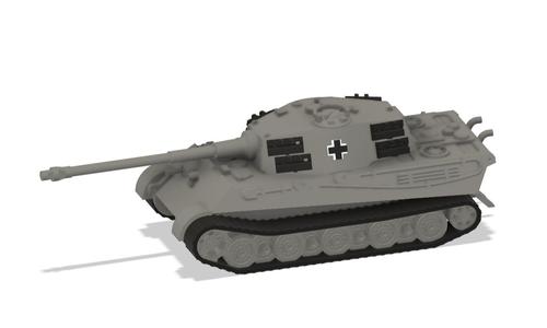 King Tiger "Tiger II" German Tank 1/72 (fusion360)