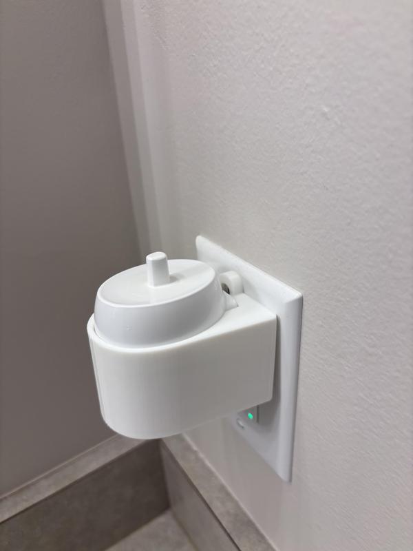 Oral B Charger Holder (US plug) with Decora Wallplate Screw Hole