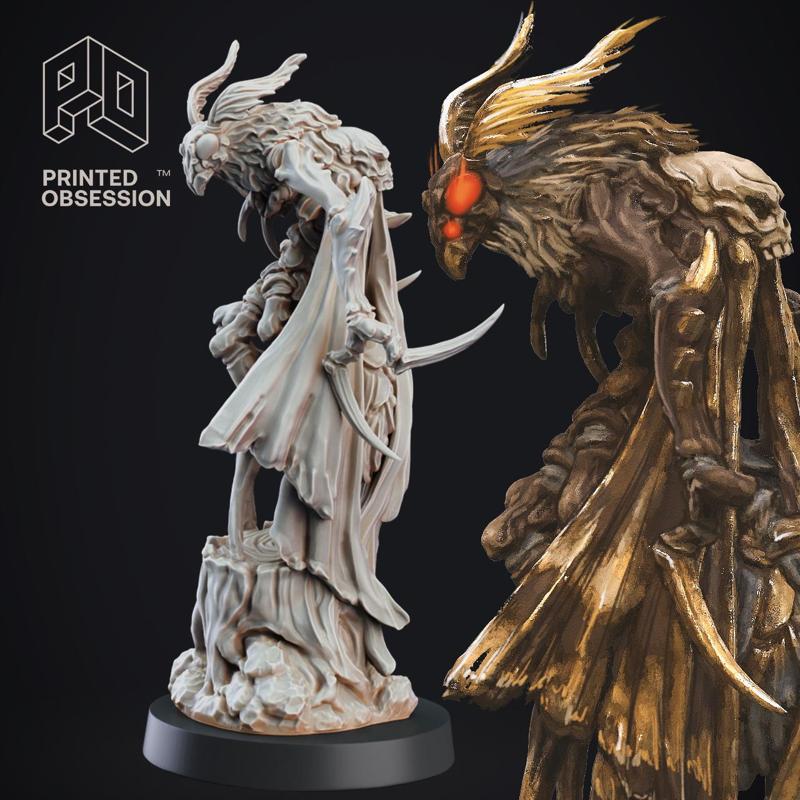 Mothman - Cryptid - PRESUPPORTED - 32mm Scale
