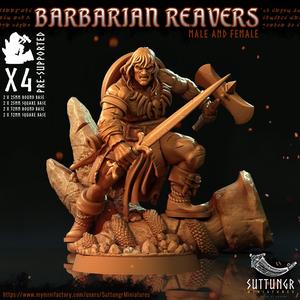 Barbarian Reavers 32mm Pre-Supported